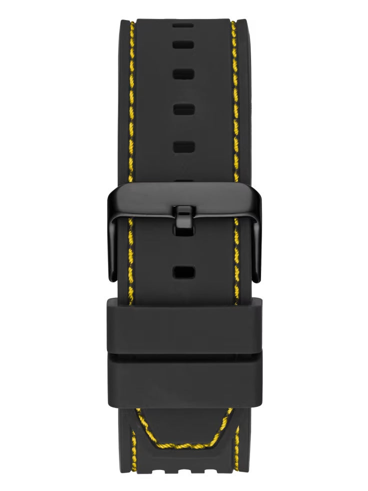 Guess Yellow Exposed Dial Multifunction Watch
