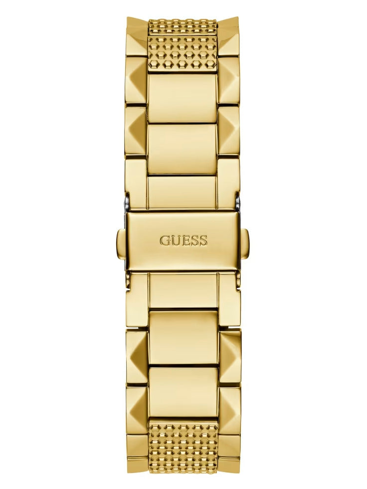 Guess Textured Gold-Tone Analog Watch