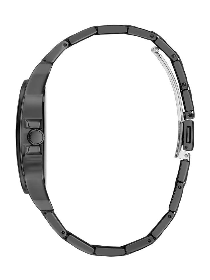 Guess Black-Tone Square Multifunction Watch
