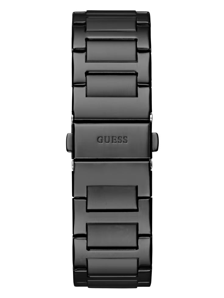 Guess Black-Tone Square Multifunction Watch