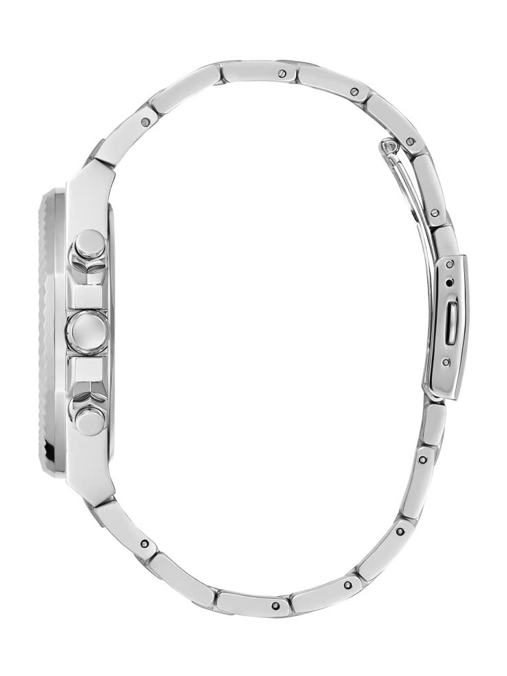 Guess Silver-Tone and Black Multifunction Watch
