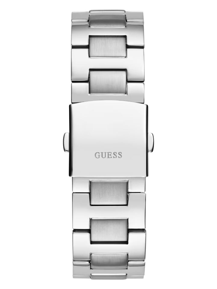 Guess Silver-Tone and Black Multifunction Watch