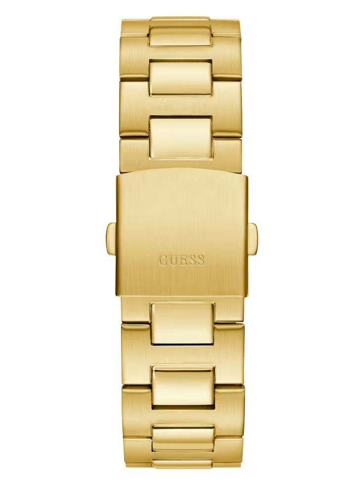 Guess Gold-Tone and Green Multifunction Watch