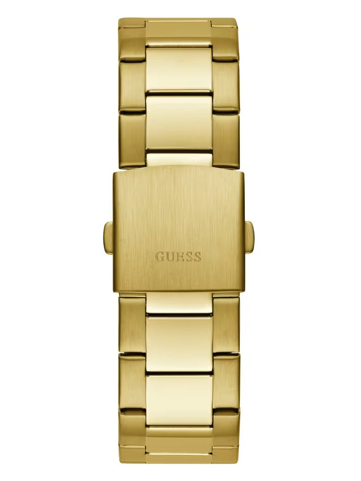 Guess Textured Gold-Tone Multifunction Watch