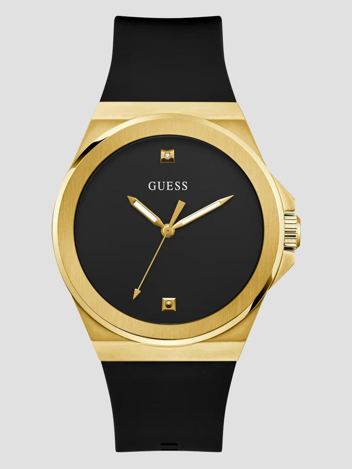 Guess Two-Tone Silicon Analog Watch