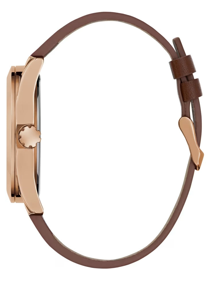 Guess Brown Leather Multifunction Watch