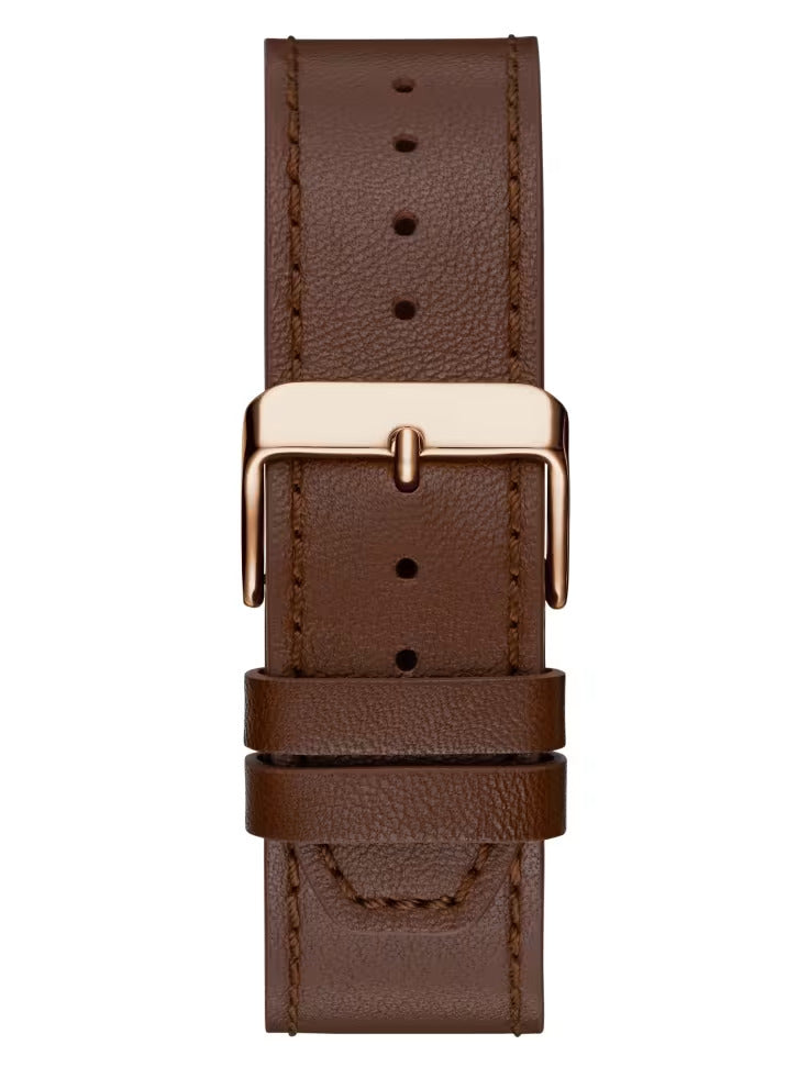 Guess Brown Leather Multifunction Watch