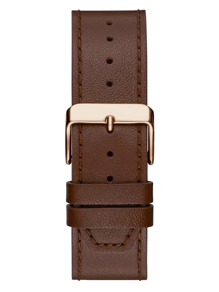 Guess Brown Leather Multifunction Watch