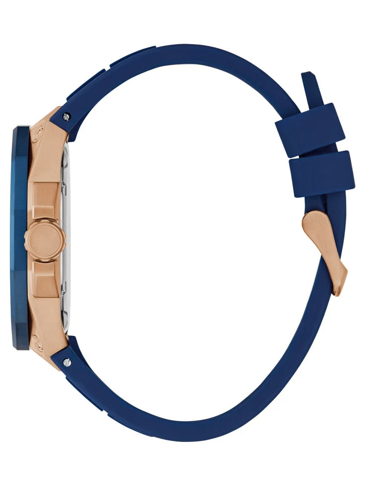 Guess Rose Gold-Tone Silicon Chronograph Watch