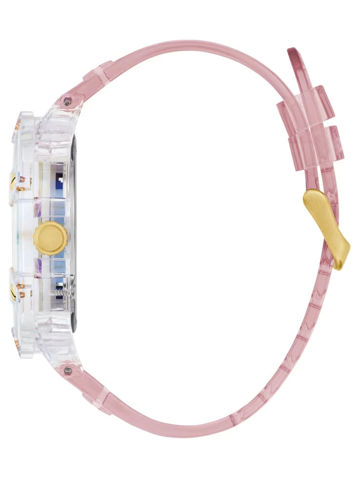 Guess Pink and White Multifunction Silicon Watch