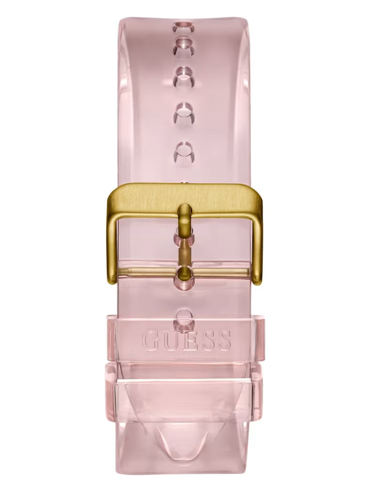 Guess Pink and White Multifunction Silicon Watch