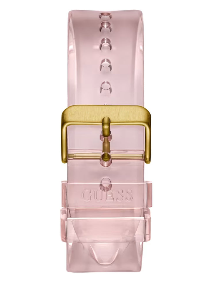 Guess Pink and White Multifunction Silicon Watch