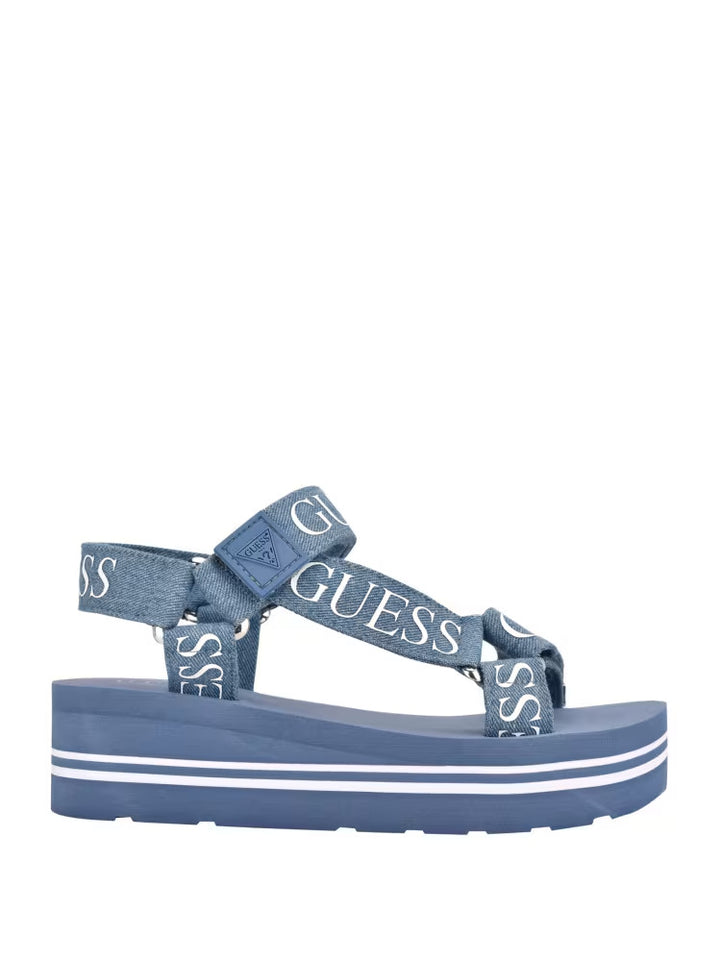 Guess Avin Logo Strap Platform Sandals