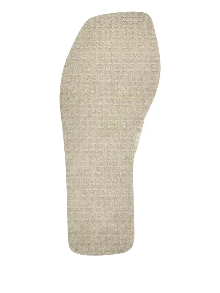 Guess Edany Denim G Buckle Wedge Sandals