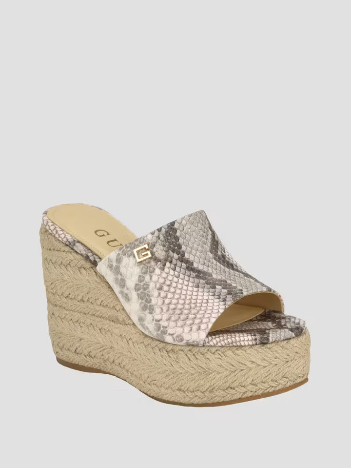 Guess Evba Embossed Espadrille Sandals