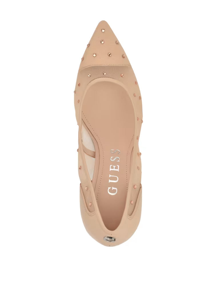 Guess Rhinestone Mesh Pumps