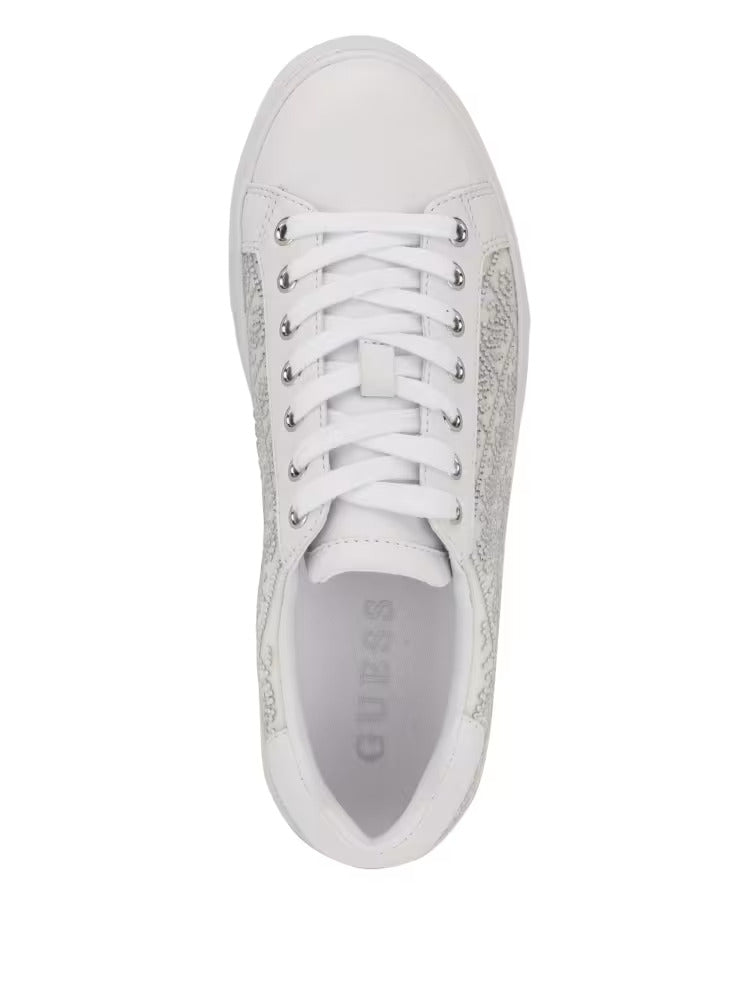 Guess Gelsen Rhinestone Logo Low-Top Sneakers