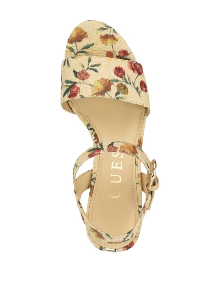 Guess Haldemiy Floral Platform Sandals