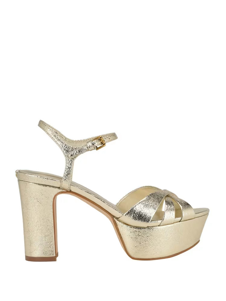 Guess Haylo Crisscross Platform Block Heels