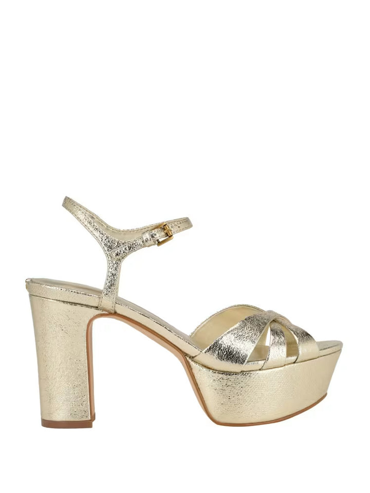 Guess Haylo Crisscross Platform Block Heels