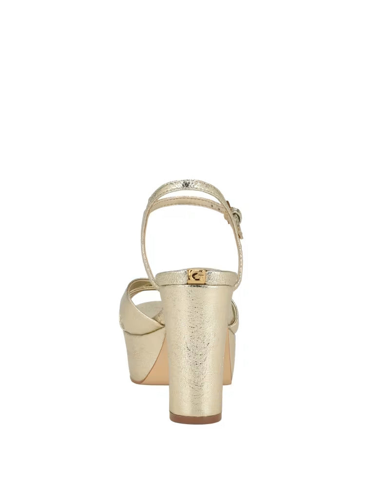 Guess Haylo Crisscross Platform Block Heels