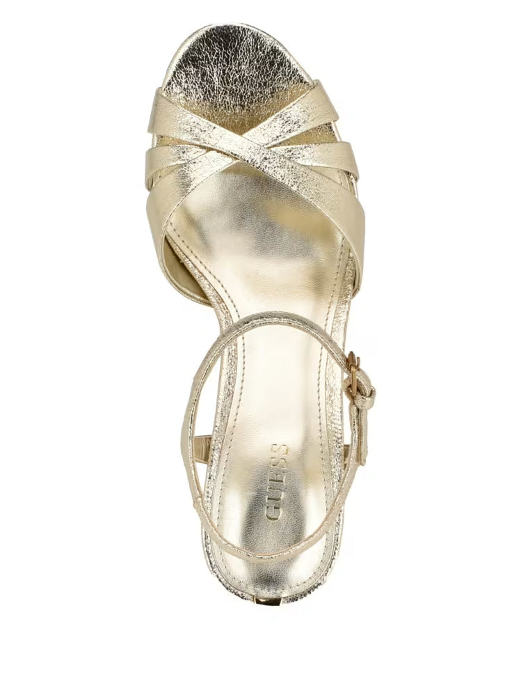 Guess Haylo Crisscross Platform Block Heels