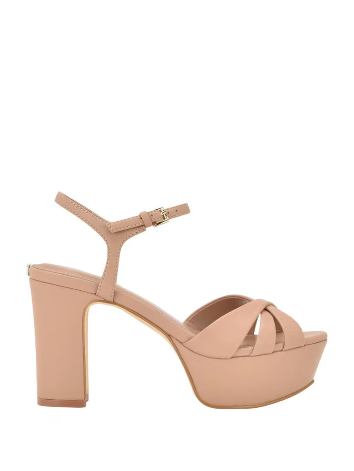 Guess Haylo Crisscross Platform Block Heels