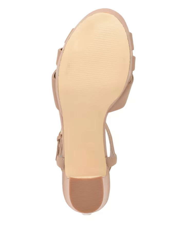 Guess Haylo Crisscross Platform Block Heels