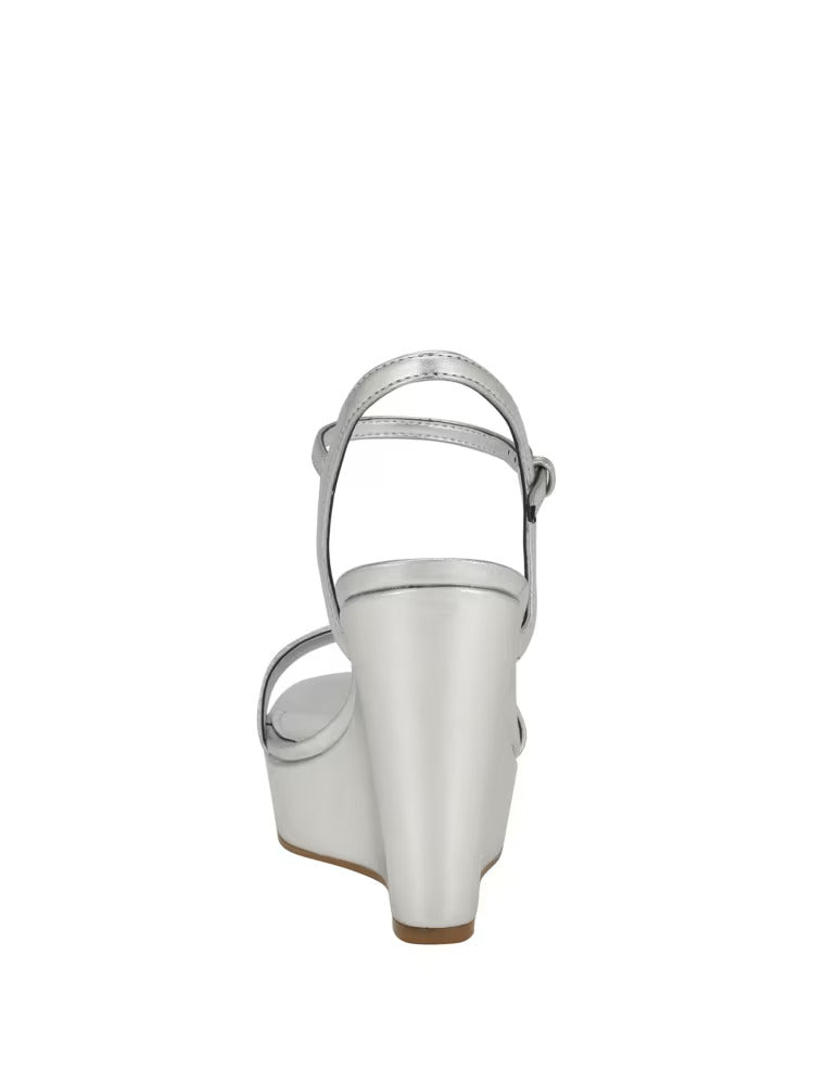 Guess Himifa Shimmer Metallic G Wedge Sandals