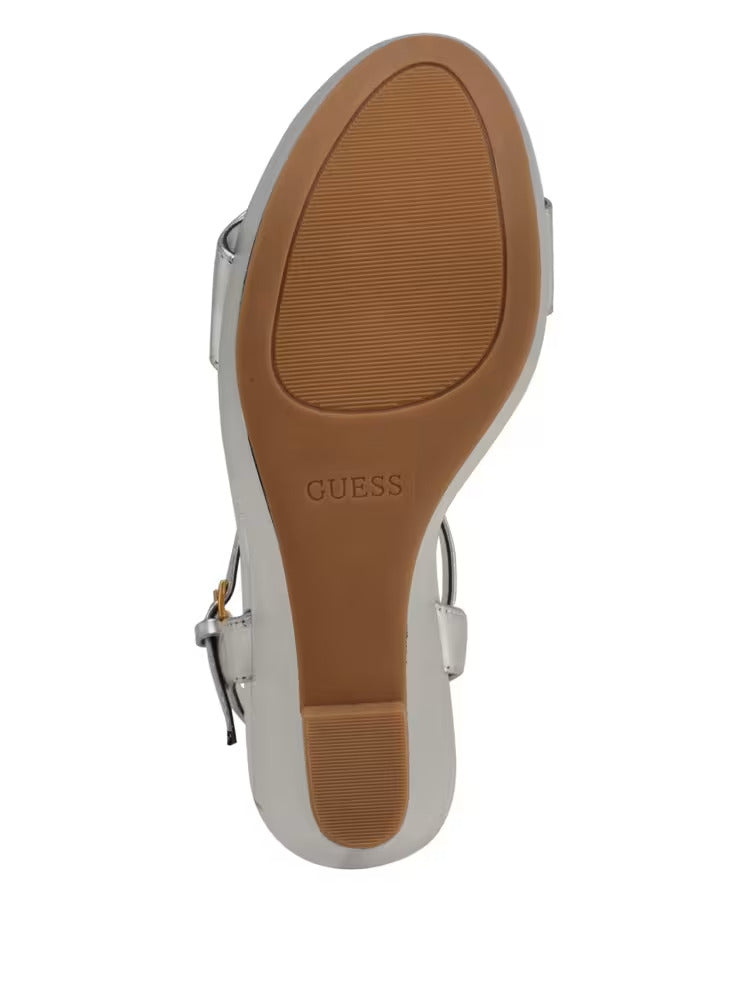 Guess Himifa Shimmer Metallic G Wedge Sandals
