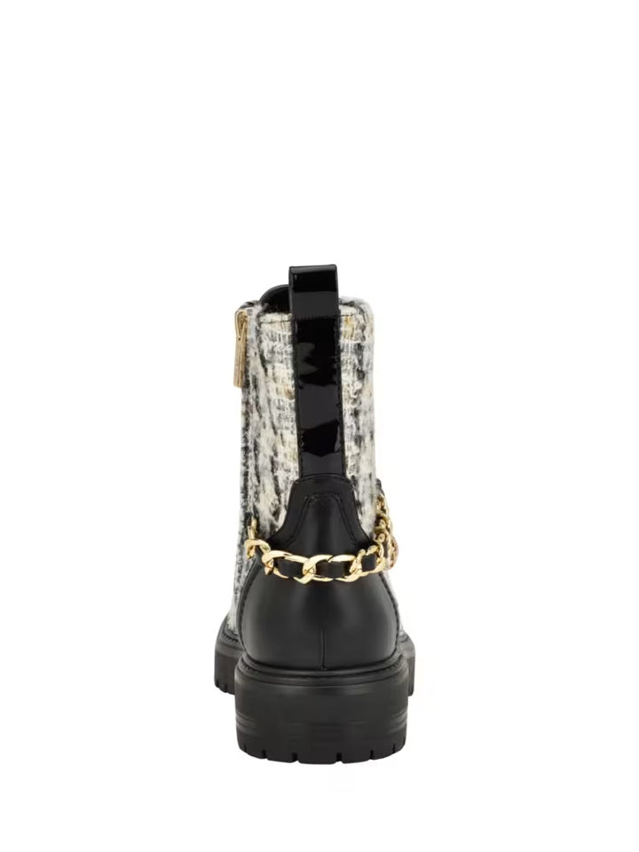guess Jellarda Tweed Chain Moto Boots