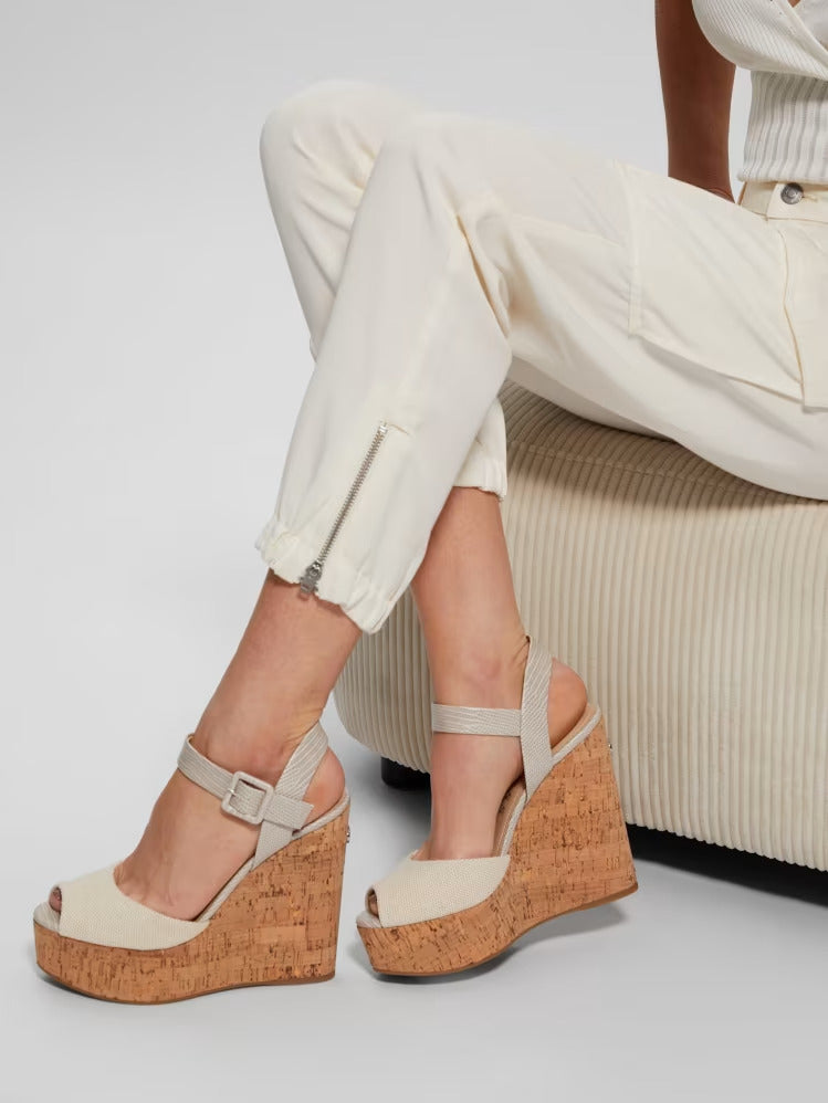 Guess Lyrica Linen Wedges