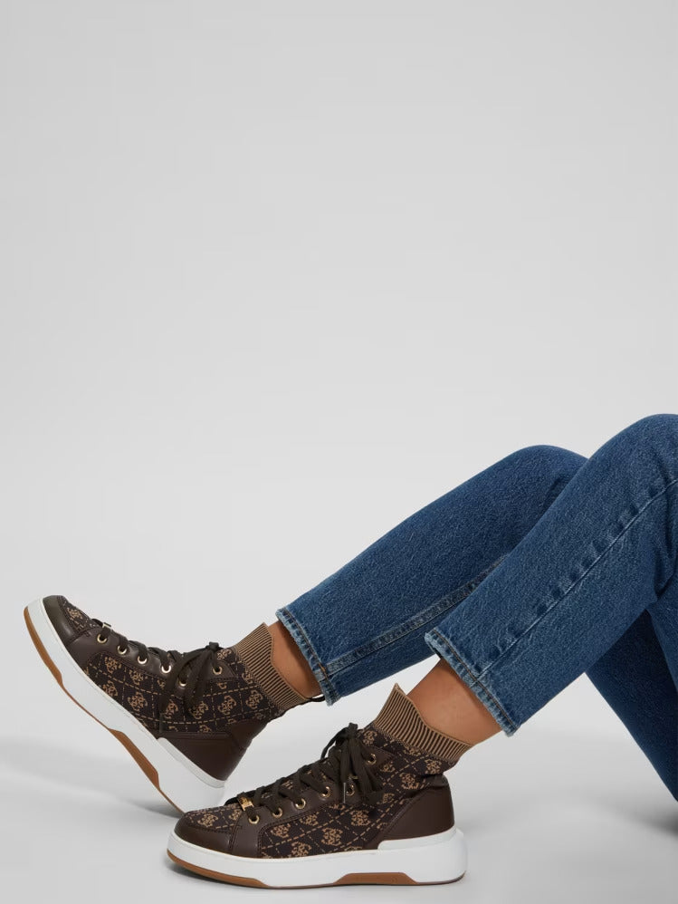 Guess Quattro G Knit High Top Sneakers