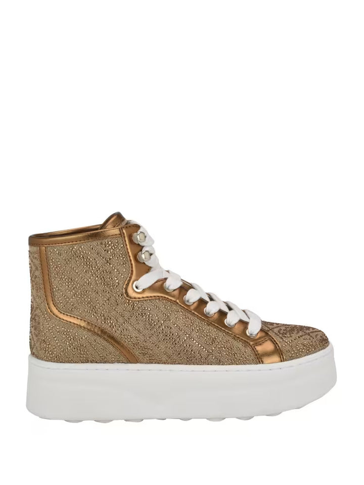 Guess Rhinestone Quattro G High-Top Sneakers