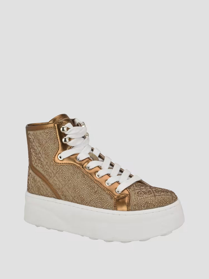 Guess Rhinestone Quattro G High-Top Sneakers