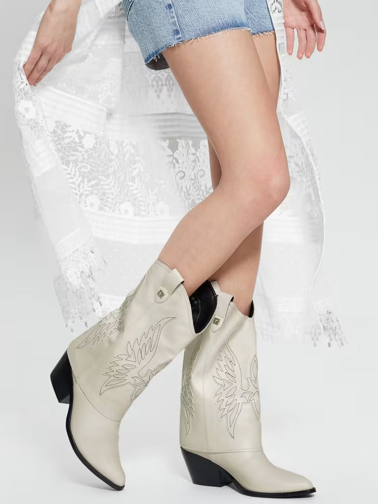 Guess Raegan Fold-Over Cowboy Boots