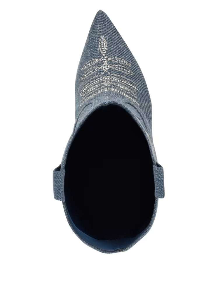 Guess Rasima Blue Denim Booties