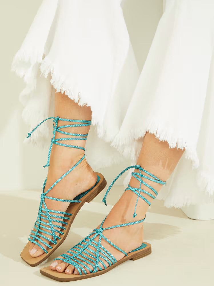Guess Rayana Strappy Lace-Up Sandals