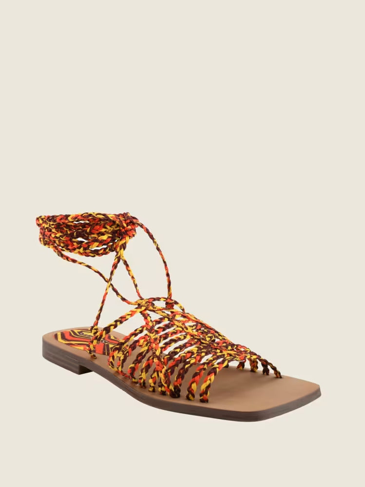Guess Rayana Strappy Lace-Up Sandals