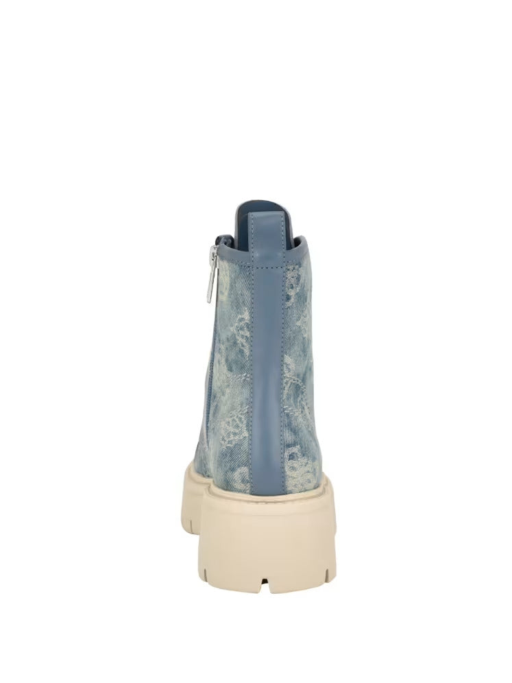 Guess Shutter Denim Peony Utility Boots