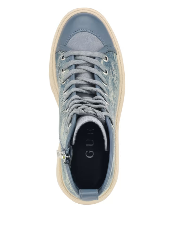 Guess Shutter Denim Peony Utility Boots