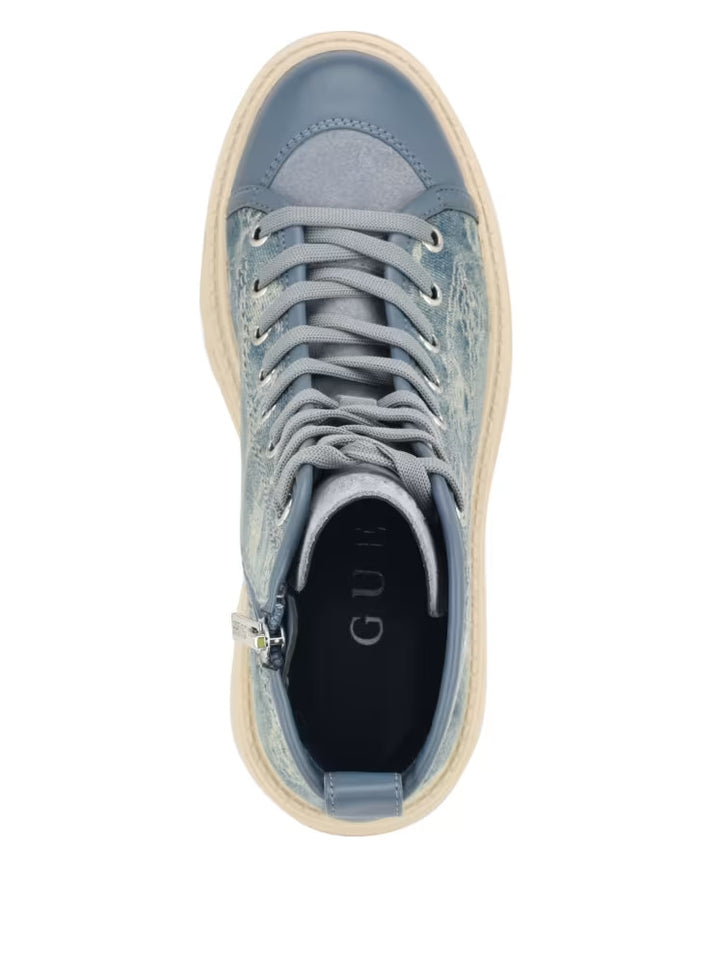 Guess Shutter Denim Peony Utility Boots