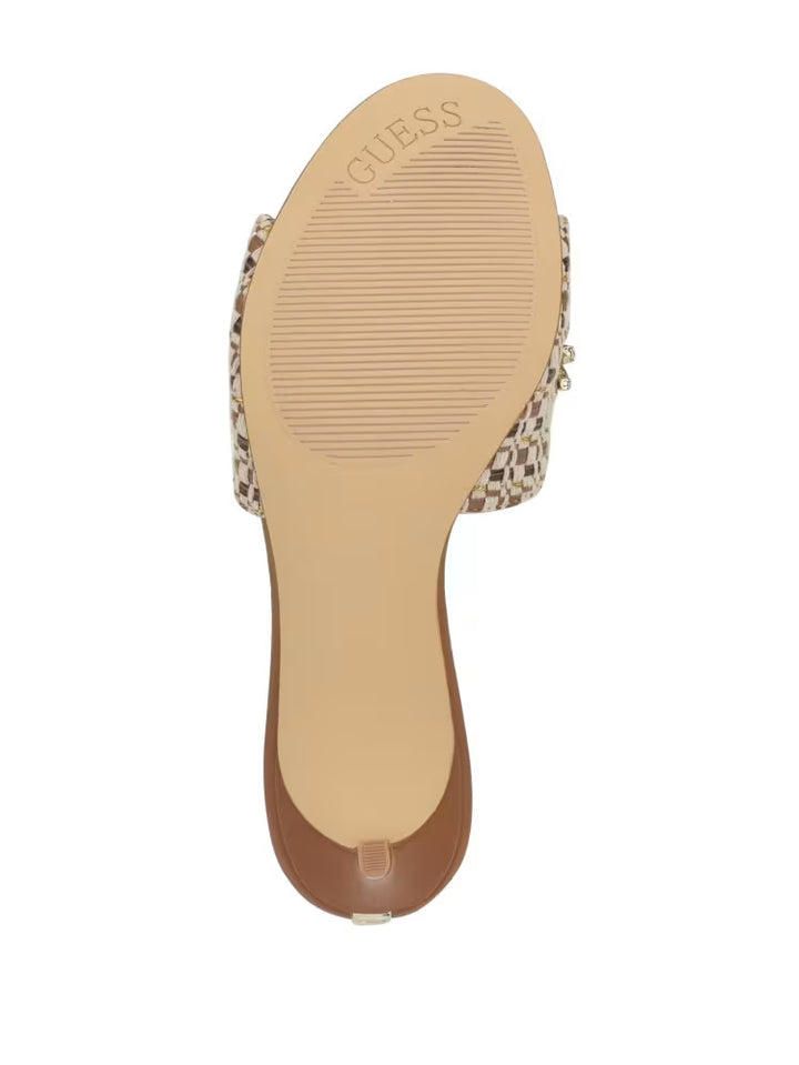 Guess Weekful Woven Rhinestone Mules