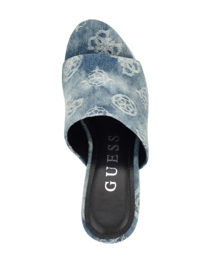 Guess Yenise Denim Platform Wedges