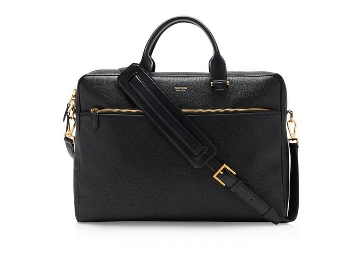 TOM FORD GRAIN LEATHER SLIM BRIEFCASE