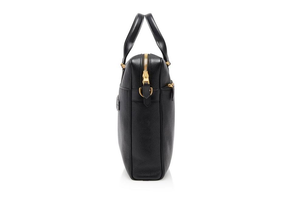 TOM FORD GRAIN LEATHER SLIM BRIEFCASE
