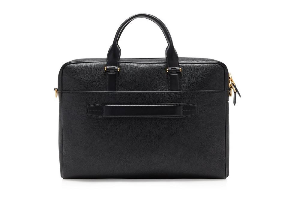 TOM FORD GRAIN LEATHER SLIM BRIEFCASE