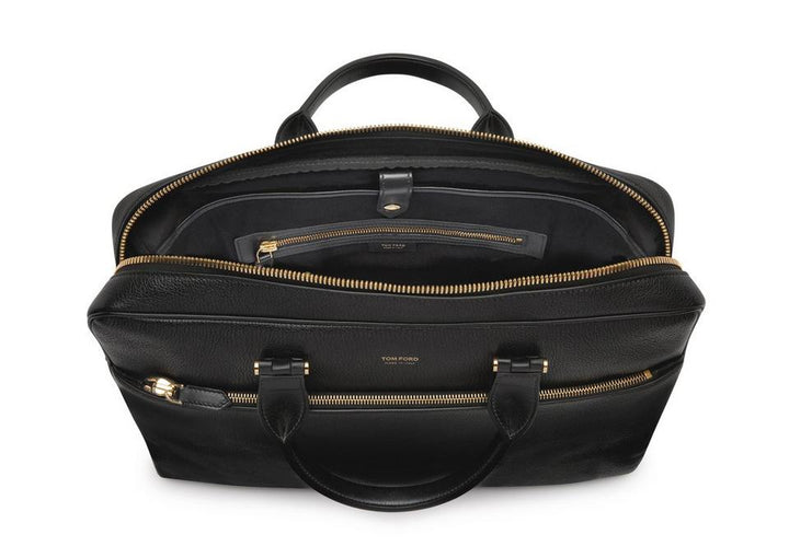TOM FORD GRAIN LEATHER SLIM BRIEFCASE