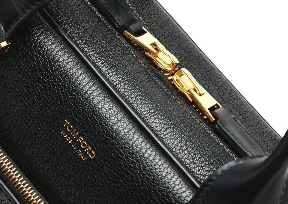 TOM FORD GRAIN LEATHER SLIM BRIEFCASE