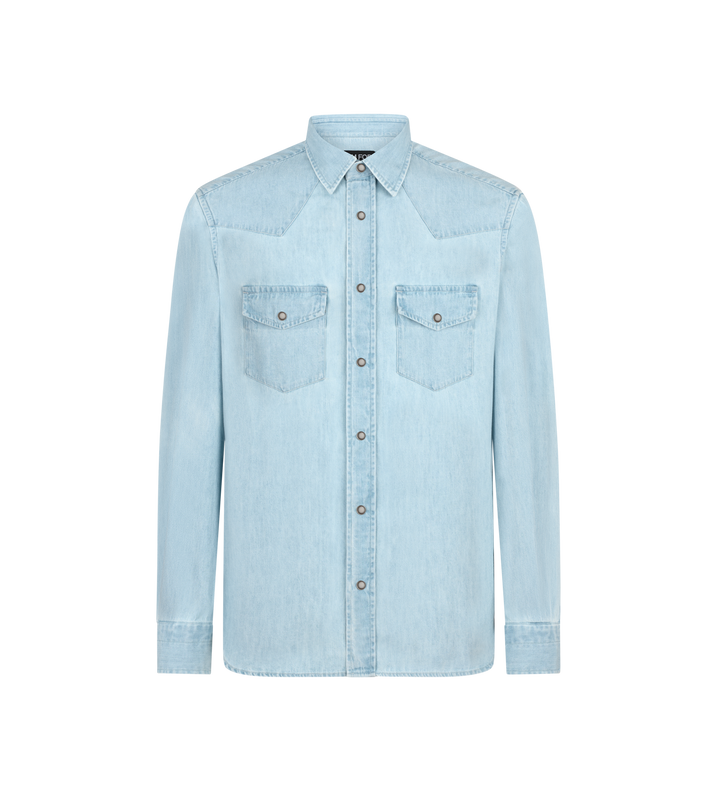 TOM FORD DENIM CHAMBRAY WESTERN SHIRT